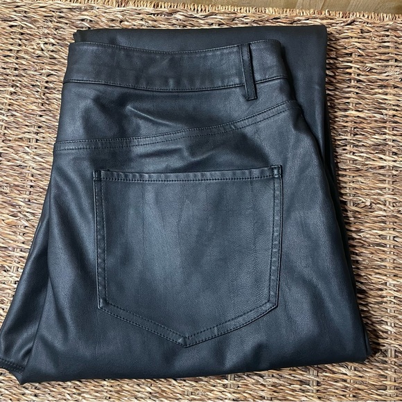 ASOS Black Faux Leather Pants Size 14 - Picture 4 of 5